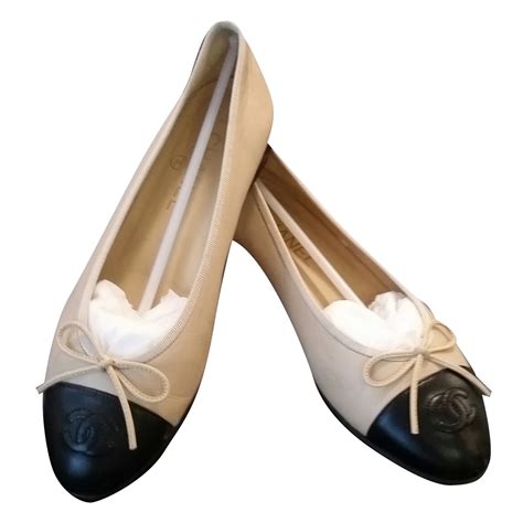 how much are chanel ballerina flats|Chanel two toned flats.